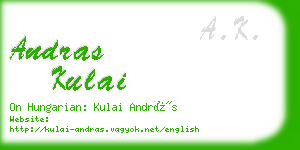 andras kulai business card